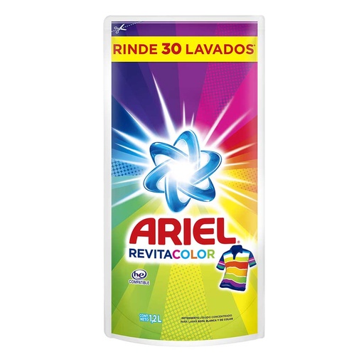 [051087] Detergente Líquido Ariel Revitacolor Doypack 1200Ml