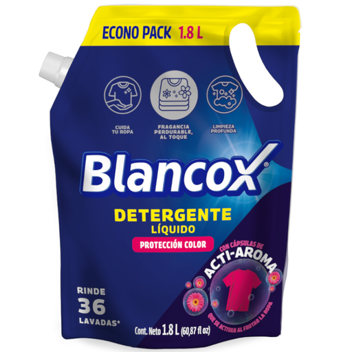 [043872] Detergente Líquido Blancox Protección Color Doypack 1800Ml