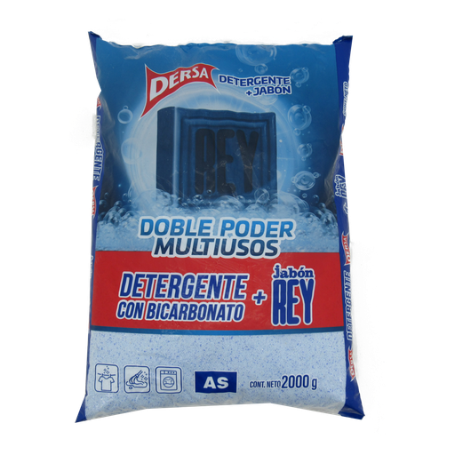 [052070] Detergente Polvo As Bicarbonato 2000Gr + Jabón Rey