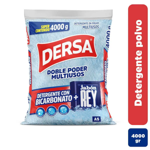 [052069] Detergente Polvo Dersa Bicarbonato + Jabón Rey As 4000Gr