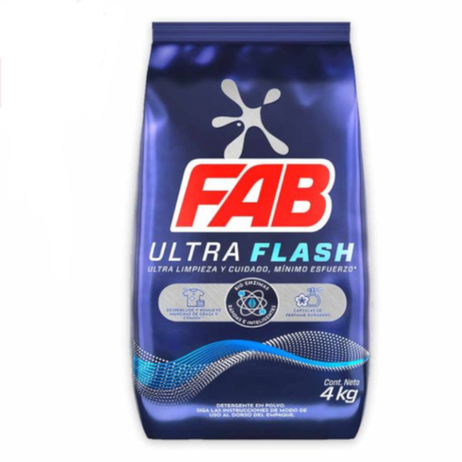 [018456] Detergente Polvo Fab Ultra Flash 4000Gr