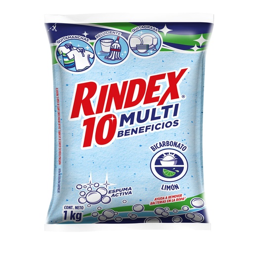 [050184] Detergente Polvo Rindex 10 Bicarbonato Limon 1000Gr