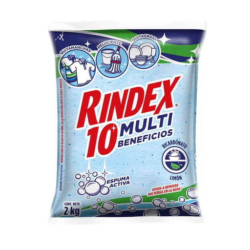 [050751] Detergente Pvo Rindex 10 Bicarbonato Limon 2000Gr