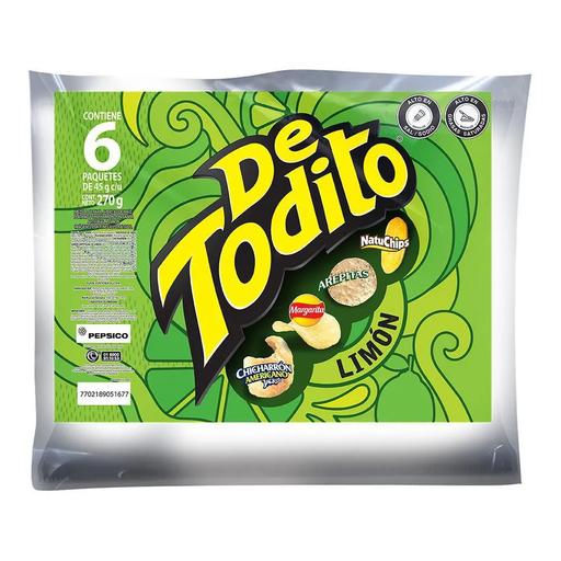 [048227] Detodito 4 Limon Arepitas 6 Paquetes 270Gr