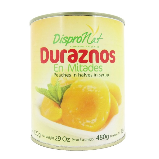 [050256] Duraznos En Mitades Dispronat 820Gr