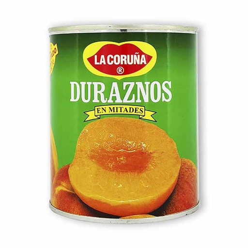 [003194] Duraznos En Mitades La Coruña Lata 820Gr