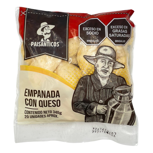 [051765] Empanadas Tipo Coctel Queso Paisanticos 20 Unidades