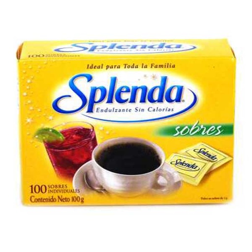 [000196] Endulzante Splenda Sobres 100 Unidades