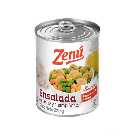 [001191] Ensalada Zenú Maíz Champiñones Lata 220Gr