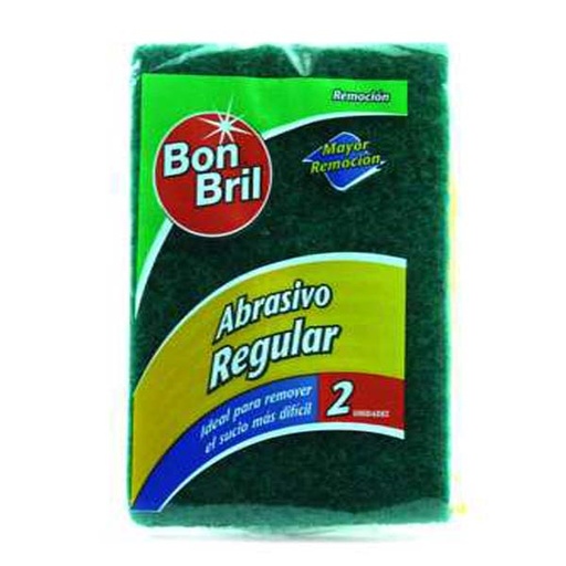 [004146] Esponja Bonbril Abrasivo Regular 2 Unidades Super Ahorro