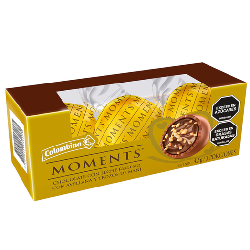 [052780] Estuche Moments Chocolate Relleno 3 Unidades 42Gr