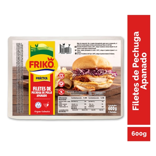 [052006] Filetes De Pechuga Friko Apanados 600Gr