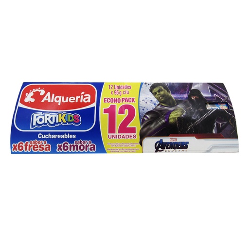 [050556] Fortikids Cuchareable Fresa Mora 12 Unidades