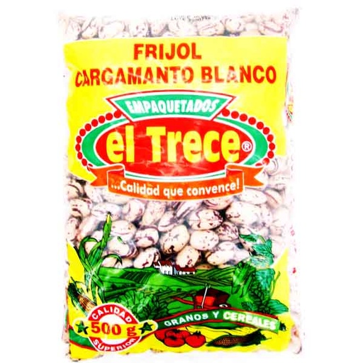 [016377] Frijol Cargamanto Blanco El Trece 500Gr