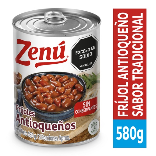 [049404] Frijoles Antioqueños Zenu Lata 580Gr