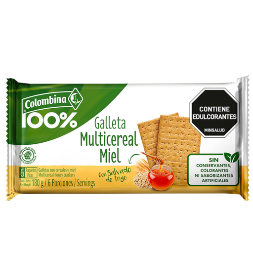 [046545] Galleta Crakeñas Multicereal Miel 6 Unidades 180Gr
