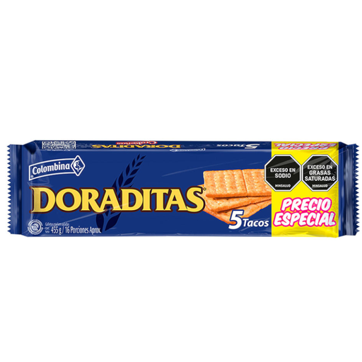 [018261] Galletas Doraditas Colombina 5 Tacos 455Gr