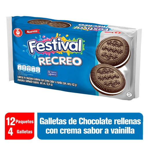 [050103] Galleta Festival Recreo 12 Unidades 432Gr