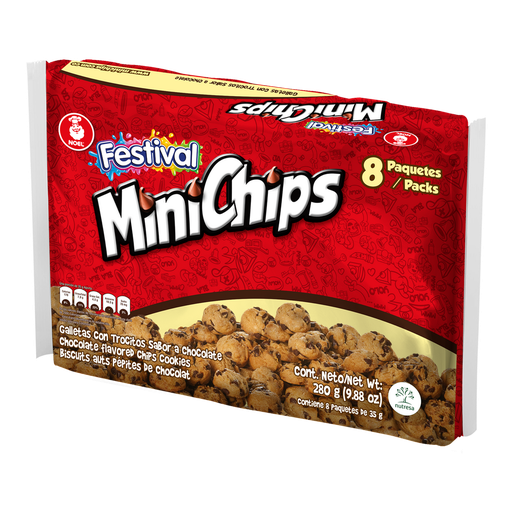 [050017] Galleta Minichips Chocolate 8 Paquetes 420Gr