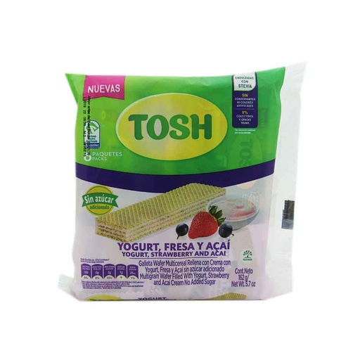 [050712] Galleta Tosh Yogur Fresa Acai 162Gr