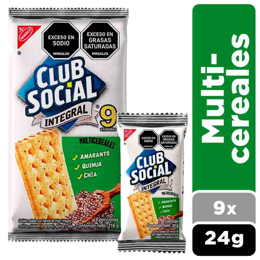 [048836] Galletas Club Social Integral Multicereal 216Gr