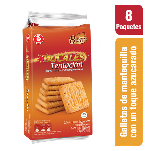 [001110] Galletas Ducales Tentación 8 Paquetes 208Gr