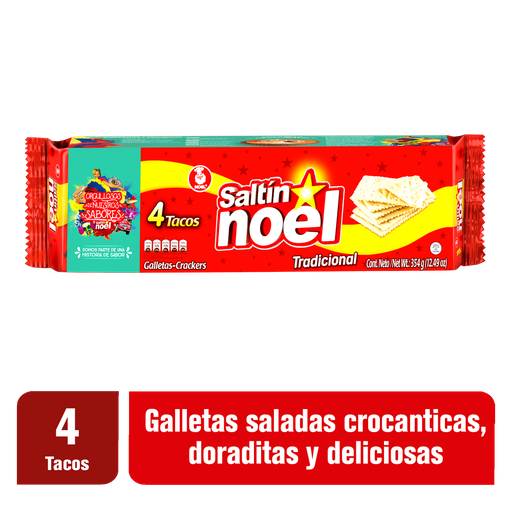 [010190] Galletas Saltín Noel 4 Tacos 354Gr