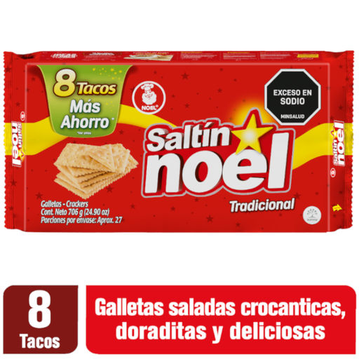 [015656] Galletas Saltín Noel 8 Tacos 706Gr