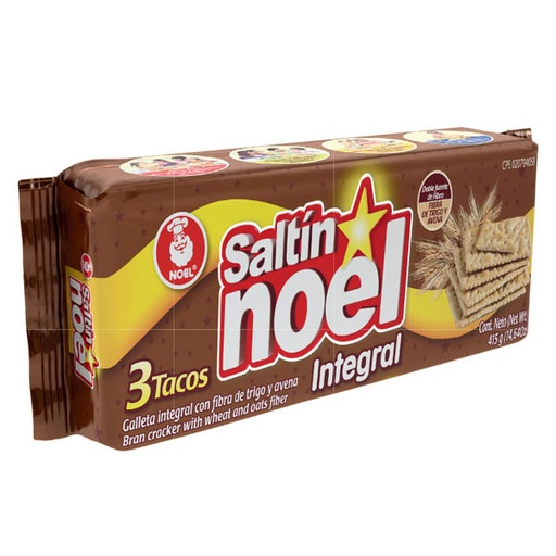 [001145] Galletas Saltín Noel Integral 3 Tacos 415Gr