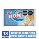 Galletas Wafers Noel Vainilla Paquetes 18 Unidades 432Gr