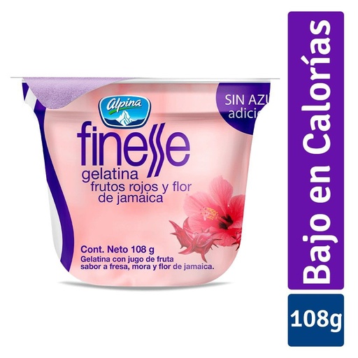 [051325] Gelatina Finesse Frutos Rojos 108Gr