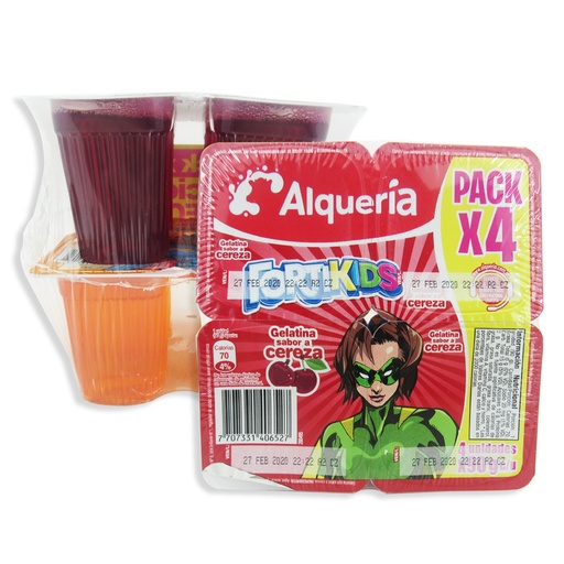 [050559] Gelatina Fortikids Cereza 90Gr 4 Unidades