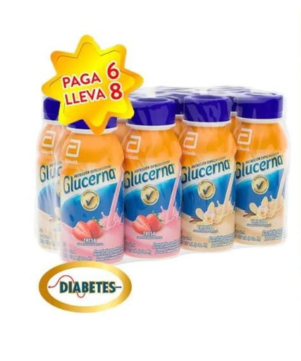 [051299] Glucerna Líquido Vainilla Pague 6 Lleve 8 Unidades 1896Ml