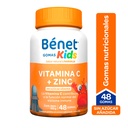 Gomas Bénet Kids Vitamina C + Zinc Sin Azúcar Añadida 48 Gomas 120Gr