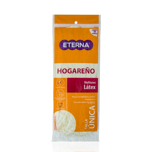 [002040] Guante Eterna Latex Multiusos 10 Unidades