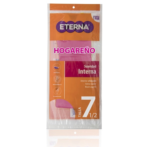 [047608] Guantes Afelpados Hogareño Eterna Talla 7.5