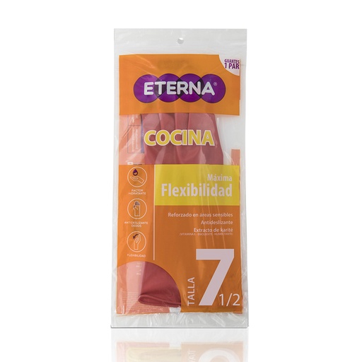 [002030] Guantes Eterna Corrugado En Dedos Máxima Flexibilidad Talla 7.5