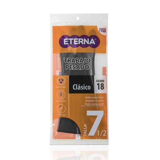 [005022] Guantes Negros Eterna Talla 7.5