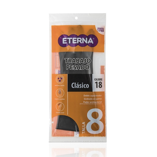 [007138] Guantes Negros Eterna Talla 8