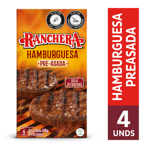 [002904] Hamburguesa Ranchera Preasada 400Gr