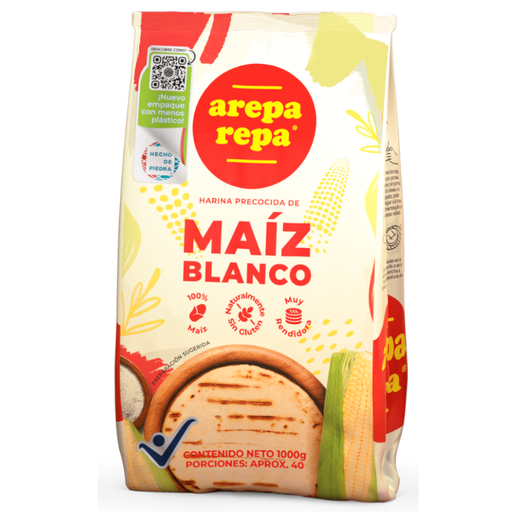[017548] Harina Maíz Blanco Arepa Repa 1000Gr