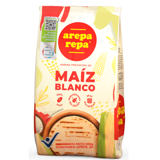 [017547] Harina Maiz Blanco Arepa Repa 500Gr