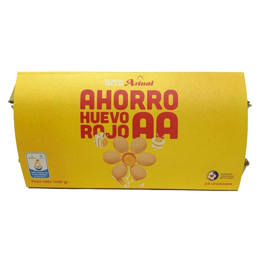 [017250] Huevos Avinal AA Rojo 24 Unidades Ahorro