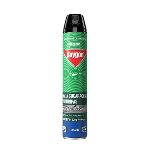 [007665] Insecticida Baygon Verde Cucarachas y Chiripas 339Gr