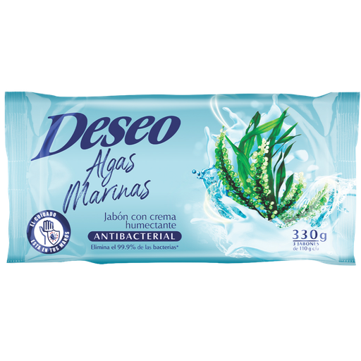 [052876] Jabón Deseo Algas Marinas  3 Unidades 330Gr