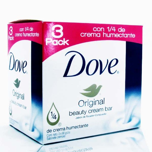 [006166] Jabón Dove Cremoso Blanco 3Unidades 270Gr
