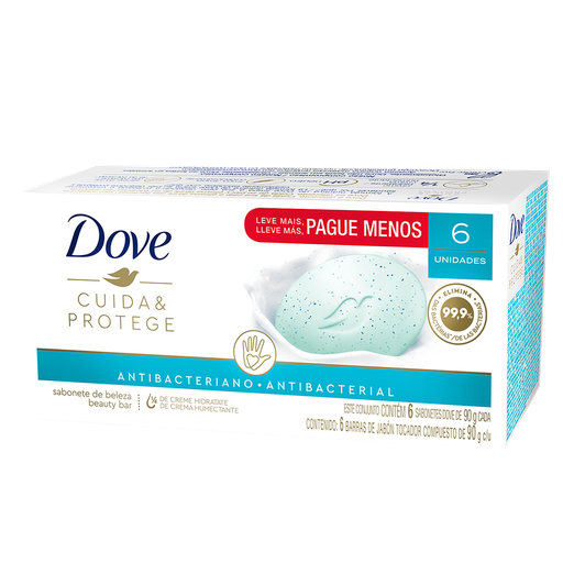 [052185] Jabón Dove Cuida Y Protege 90Gr 6 Unidades