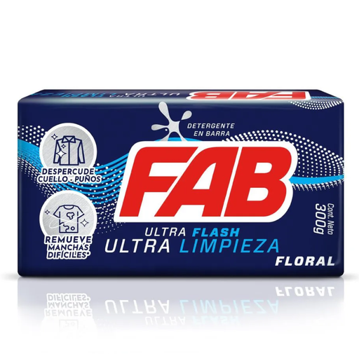 [013843] Jabón Fab Multiusos Floral Barra 300Gr