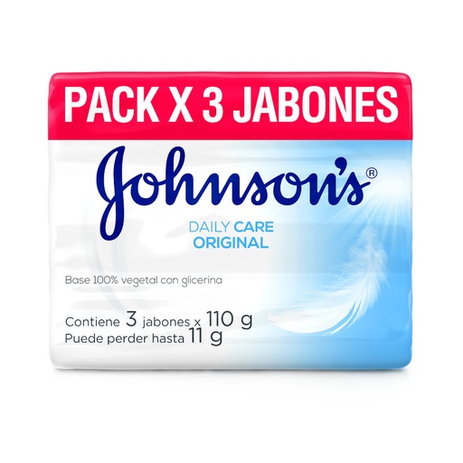[051168] Jabón Johnson & Johnson Original 3 Unidades 330Gr