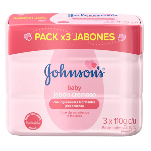 [051430] Jabón Johnson's Baby Humectante 110Gr 3 Unidades